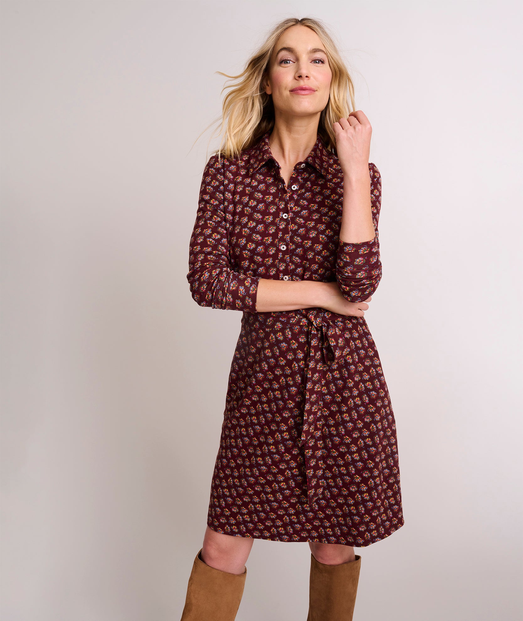 Jersey Knit Romy Shirt Dress Multicolor | UNTUCKit