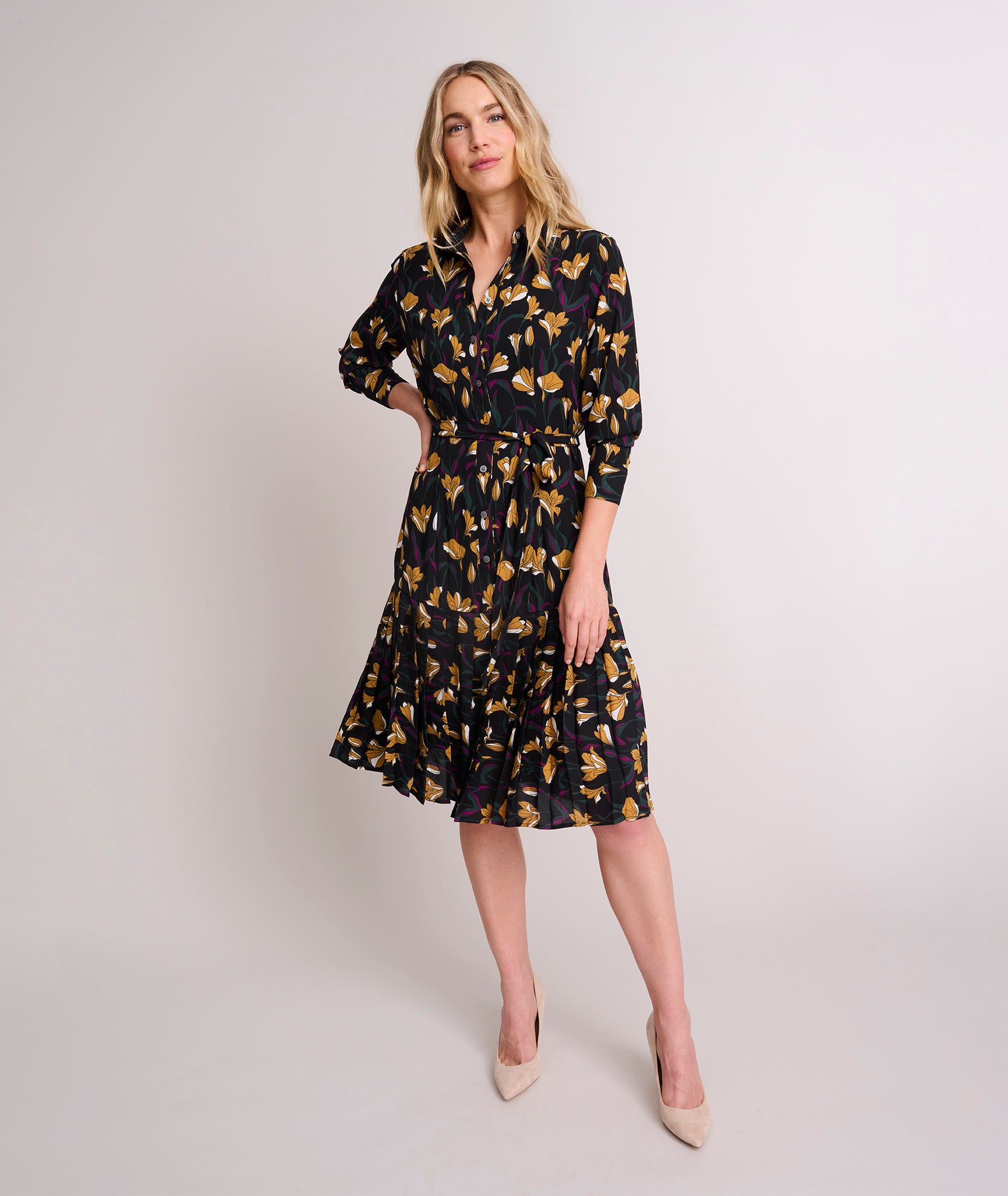 Floral shirt dress fashion