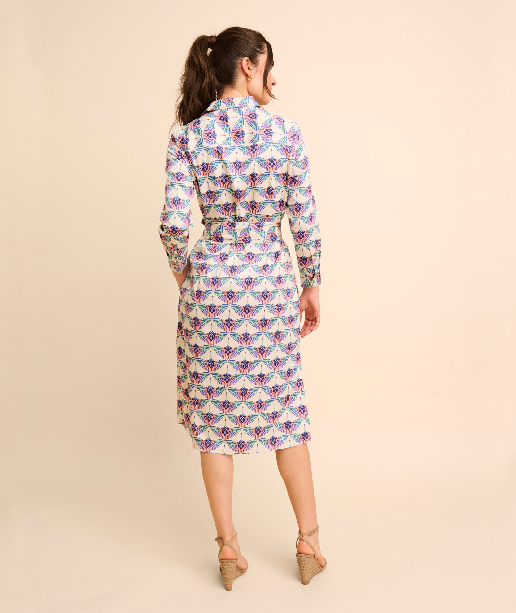 Stretch Cotton Midi Peyton Shirtdress