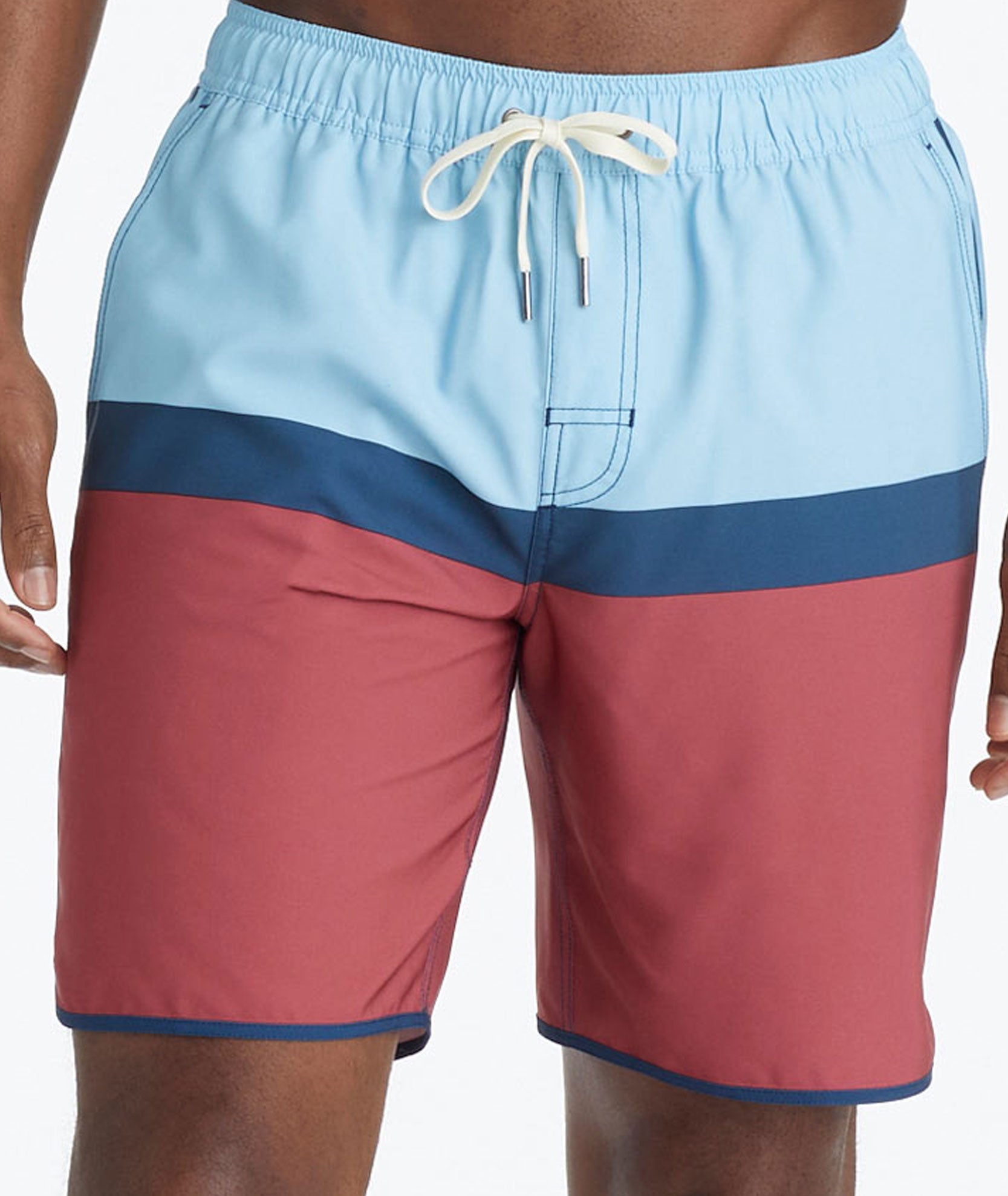 Limited Edition Anchor Swim Trunks Blue Red Navy Colorblock UNTUCKit