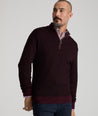 Birdseye Merino Wool Quarter-Zip Sweater