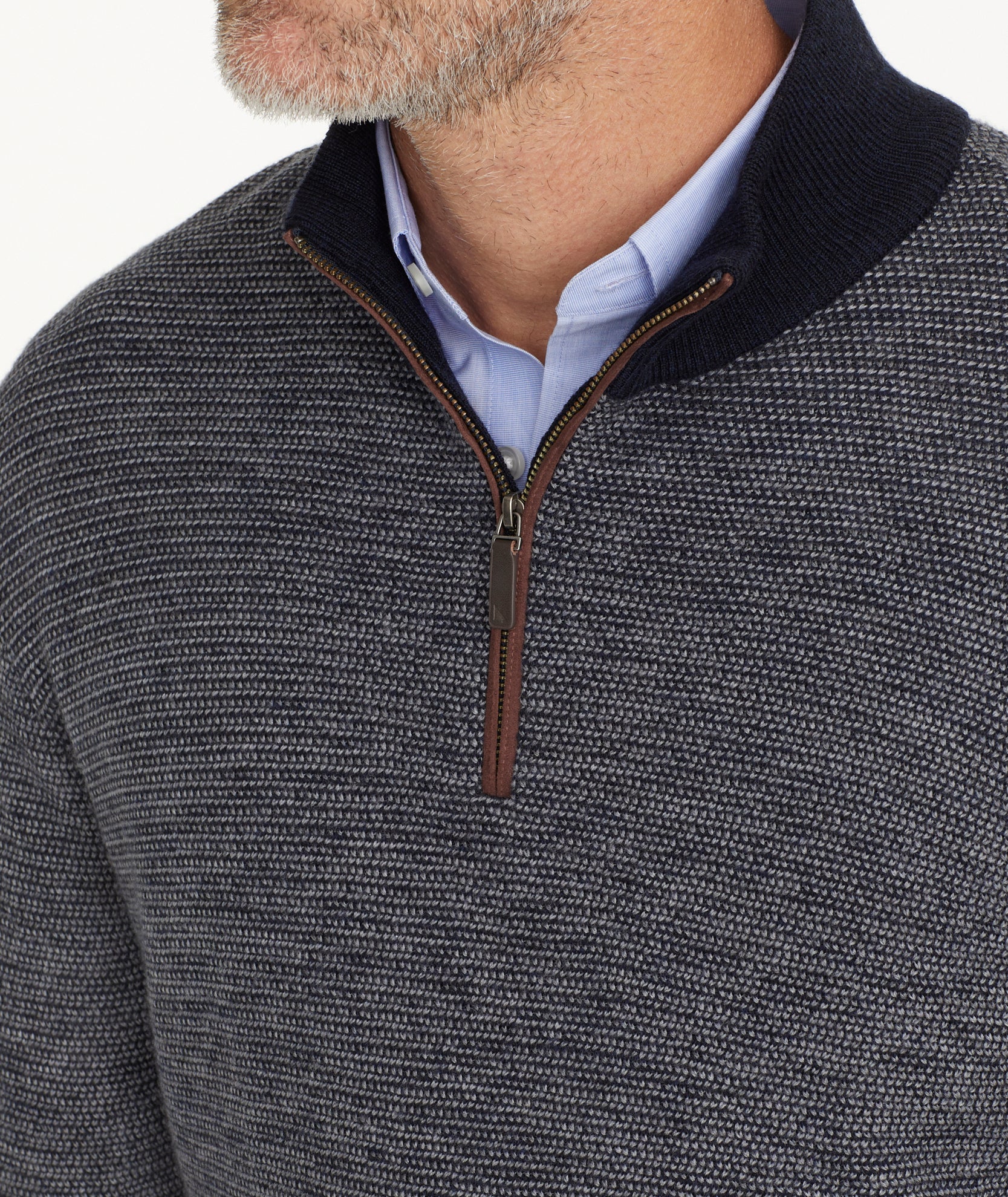 Brooks brothers merino online wool half zip sweater