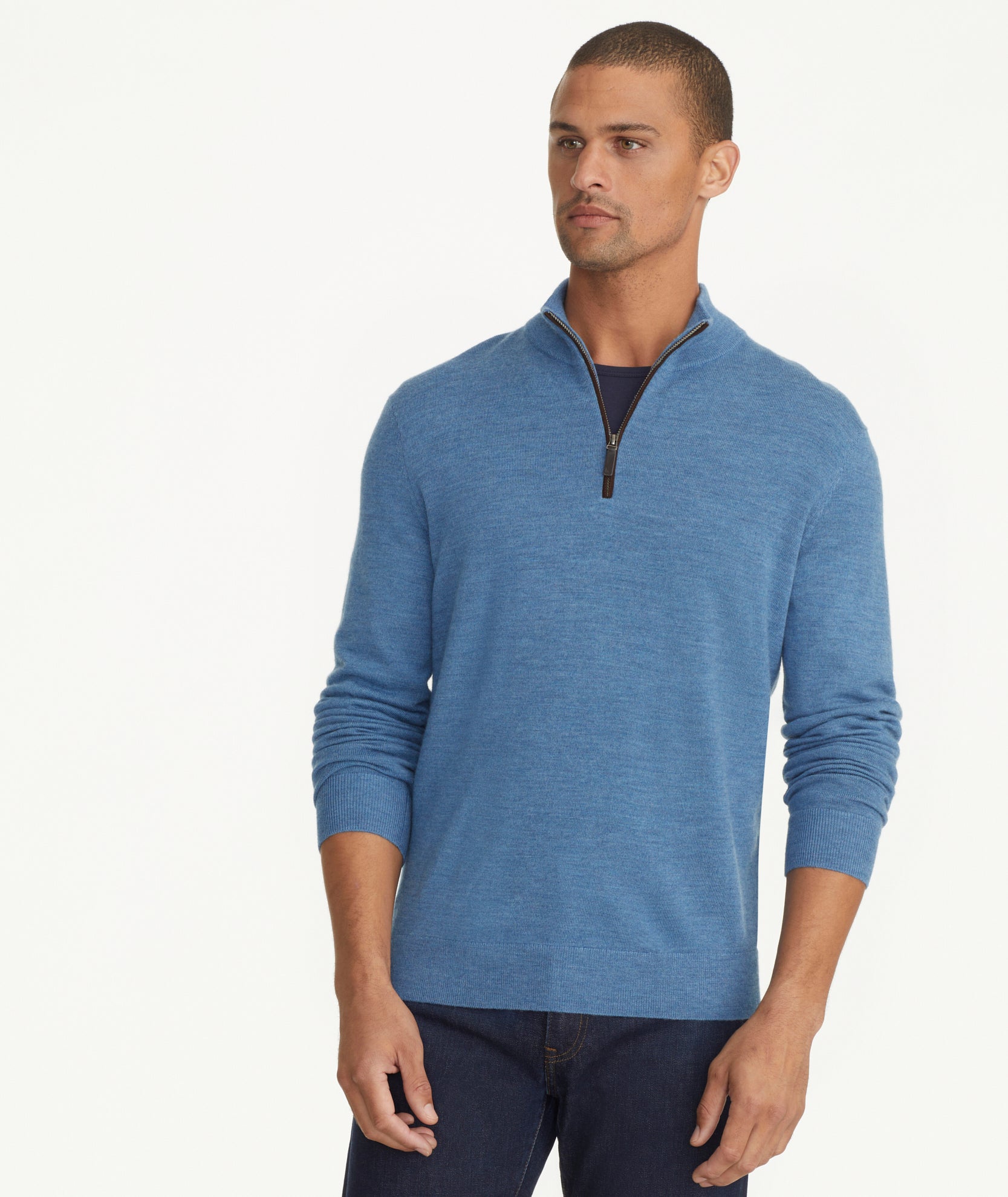 Merino quarter zip sweater sale