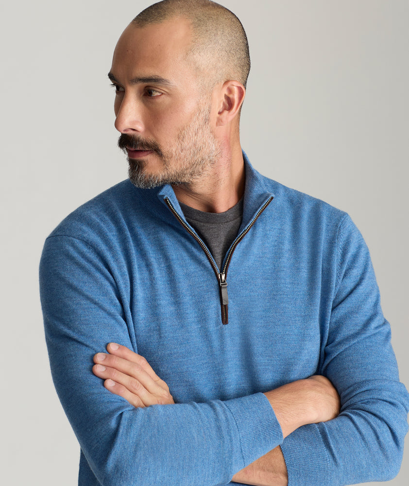 Model wearing an UNTUCKit Belguardo Sweater.