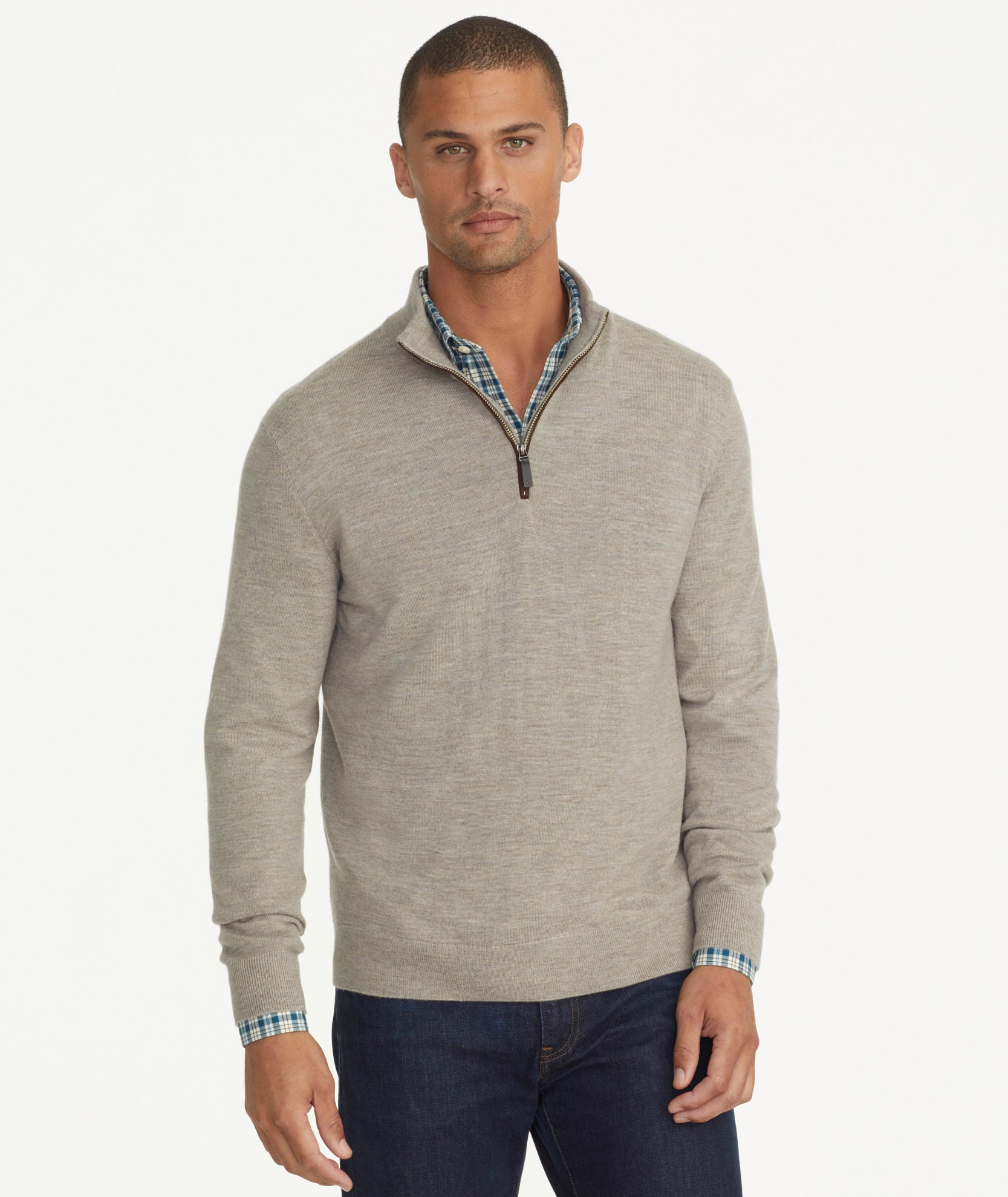 Merino Wool Quarter-Zip Sweater