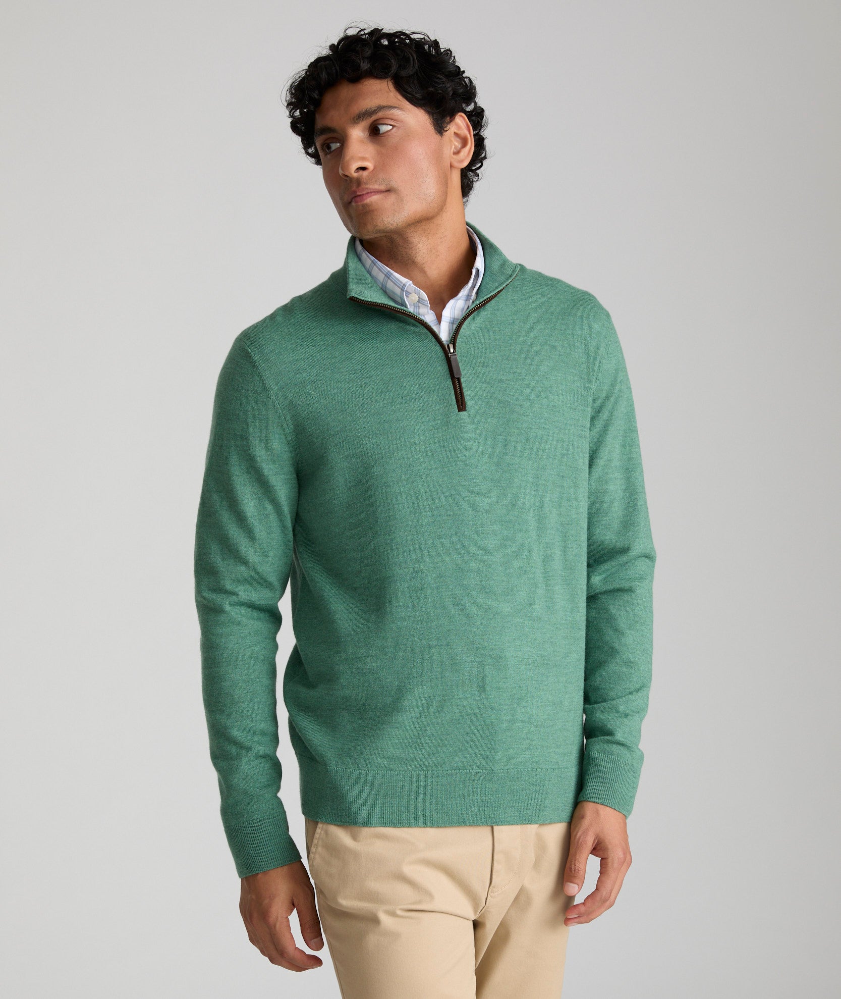 Untuckit deals Mens Green Merino Wool Sweater XL