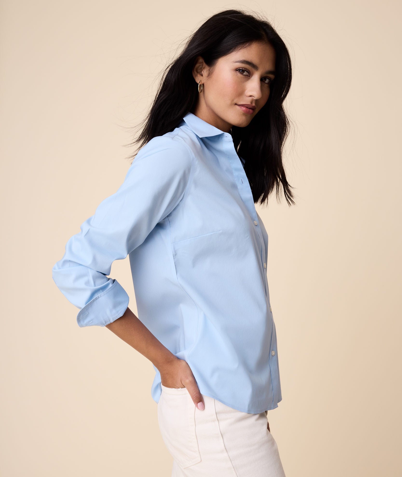 Wrinkle Free Stretch Cotton Bella Shirt