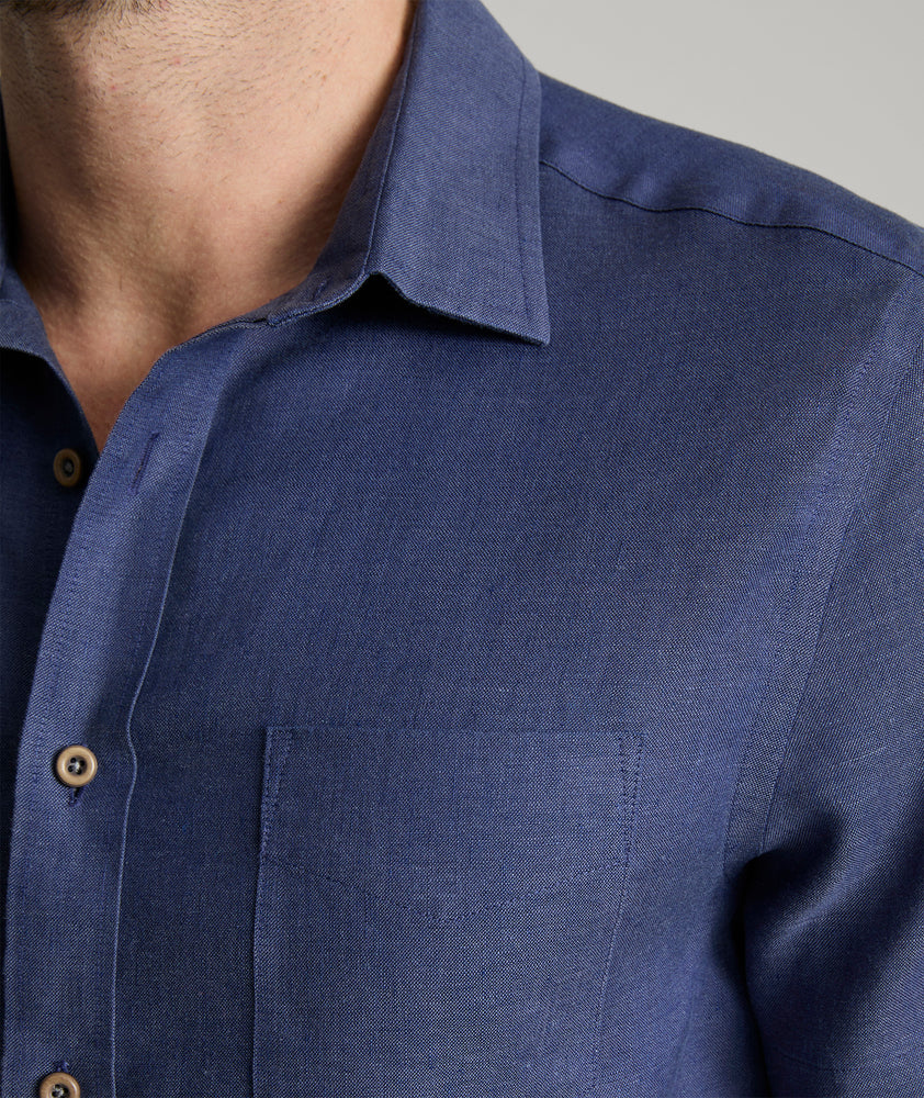 Wrinkle-Resistant Linen Short-Sleeve Cameron Shirt