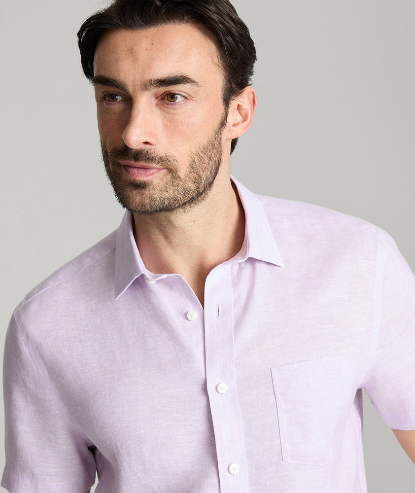 Wrinkle-Resistant Linen Short-Sleeve Cameron Shirt