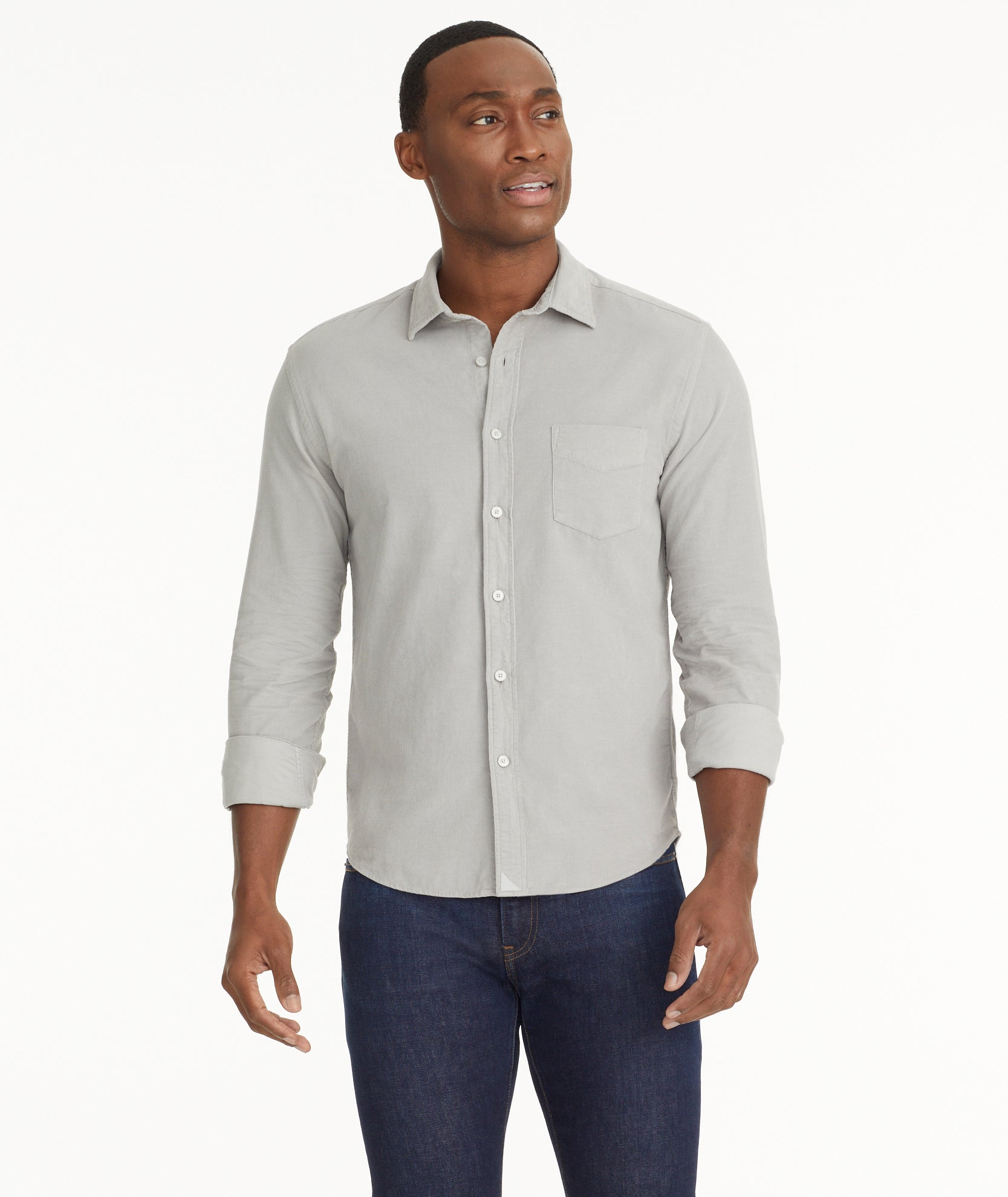 Grey hot sale cord shirt