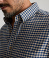 Model is wearing UNTUCKit Flannel Cerasuolo Shirt.