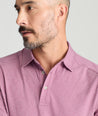 Model wearing an UNTUCKit Long-Sleeve Clavidor Polo.