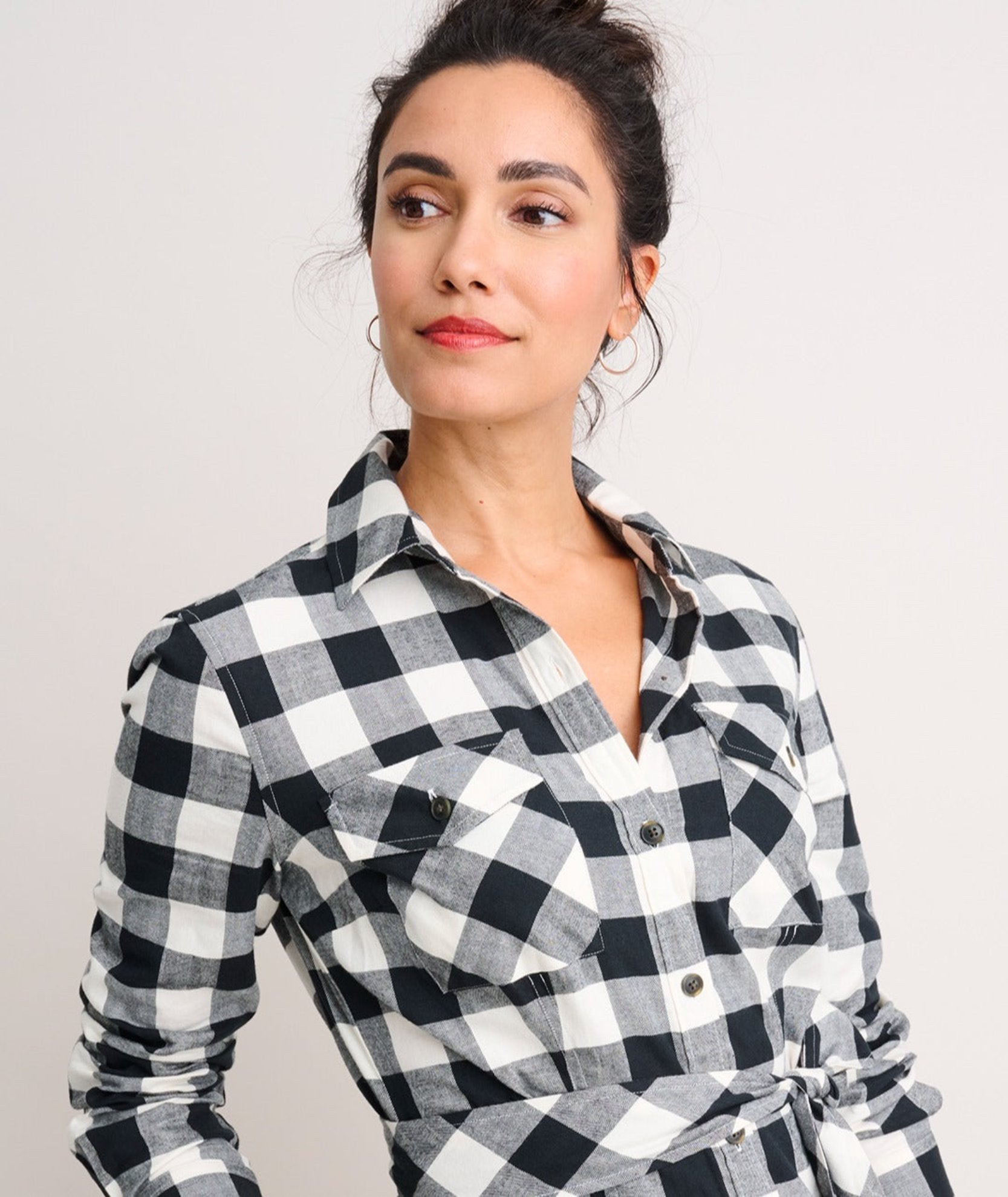 Checkered dress shirt online