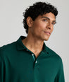 Wrinkle-Free Damaschino Long-Sleeve Polo