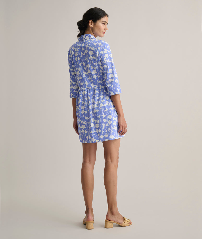 Model is wearing UNTUCKit Demi shirt dress. 