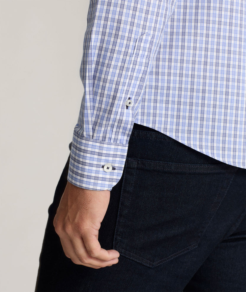 Wrinkle-Free Durif Shirt Blue Navy & White Check | UNTUCKit