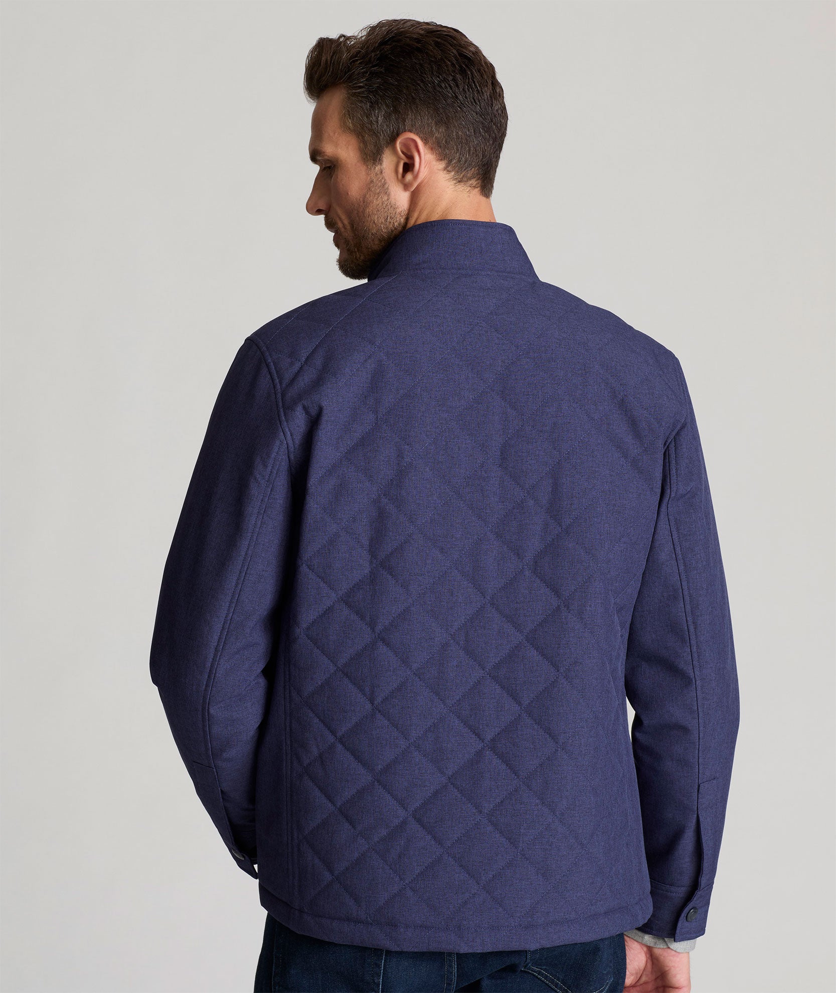 Navy blue quilted jacket best sale