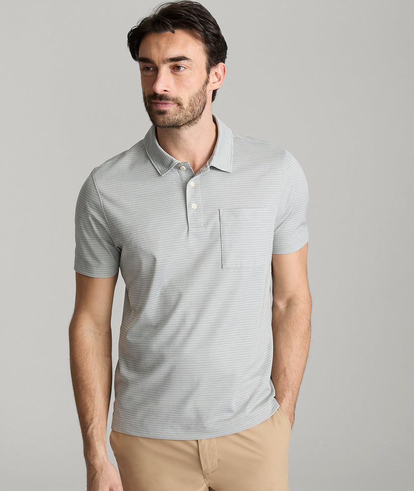 Striped Performance Polo