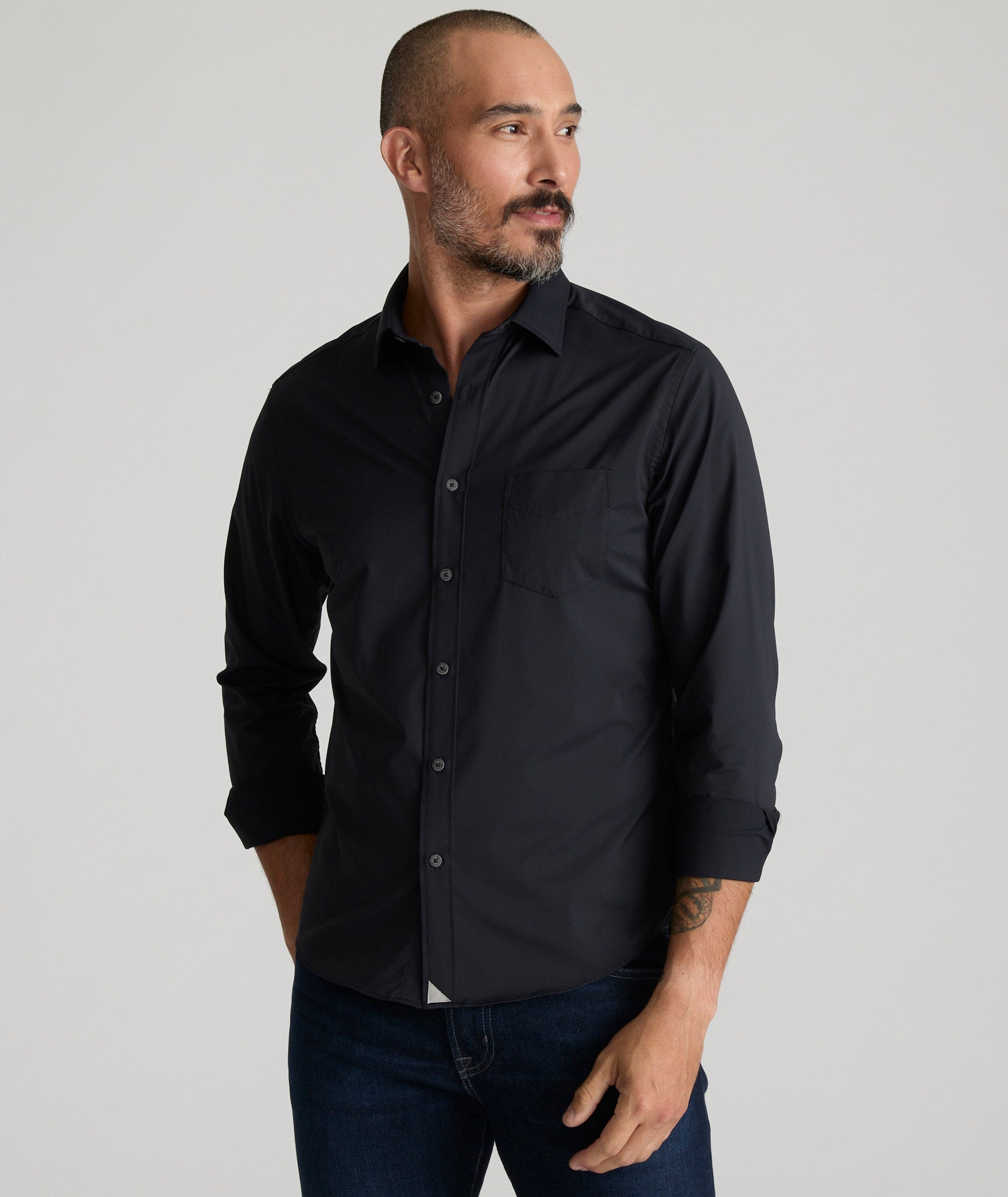 Wrinkle Free Performance Gironde Shirt Black UNTUCKit