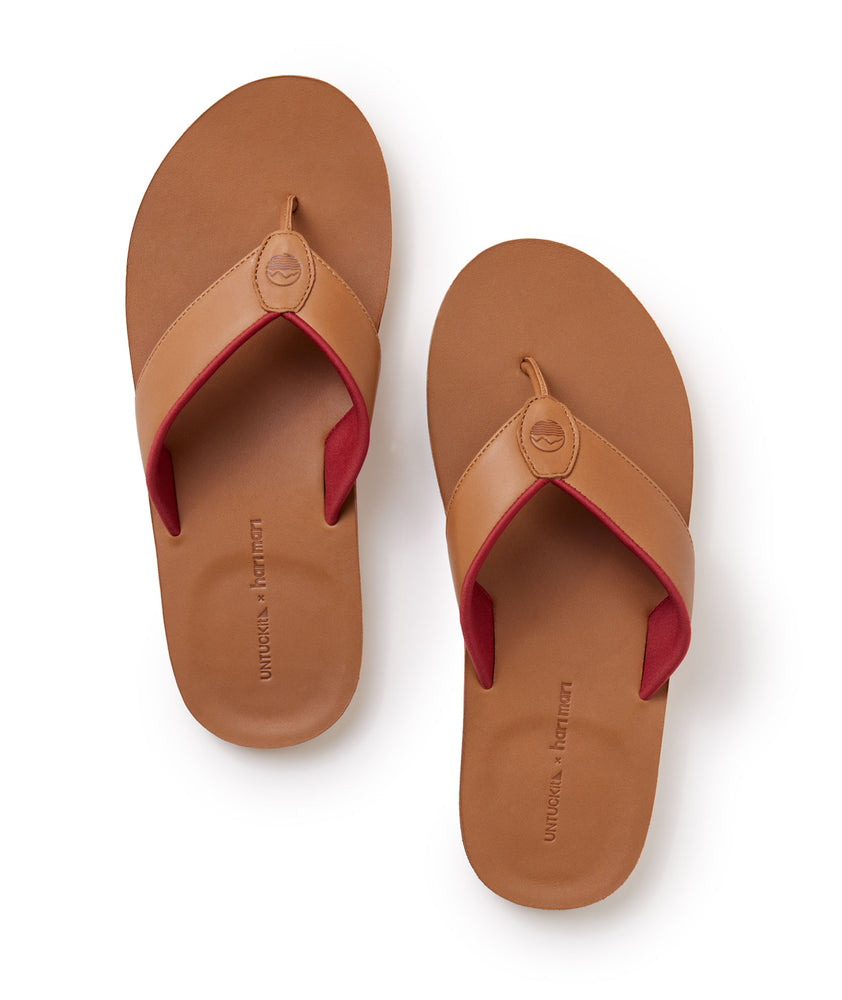 Hari Mari brown flip flops. 