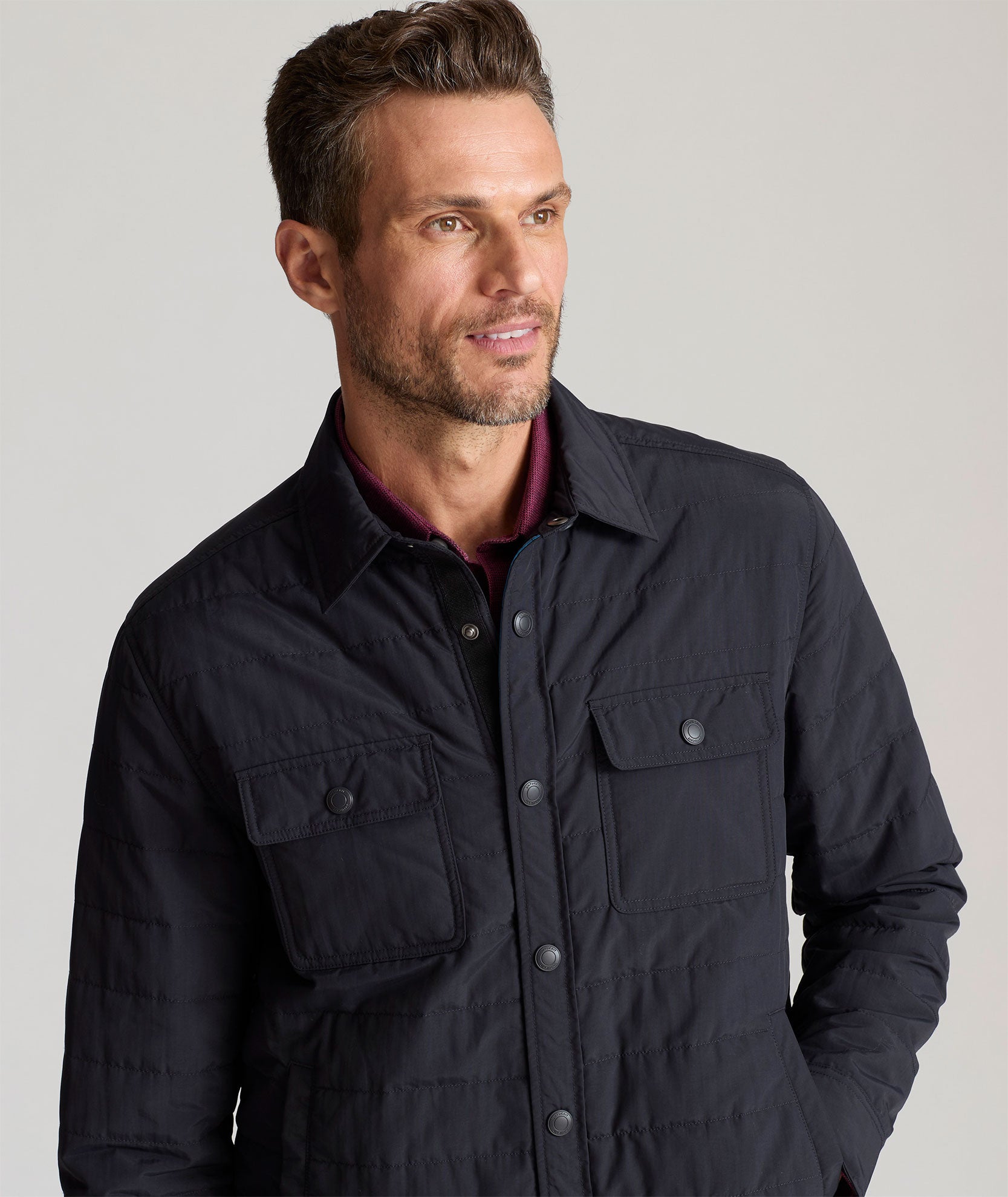 Insulated Shirt Jacket Black UNTUCKit