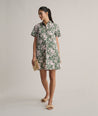 Model is wearing UNTUCKit Cotton Stretch Floral Print A-line Izzie Shirtdress.