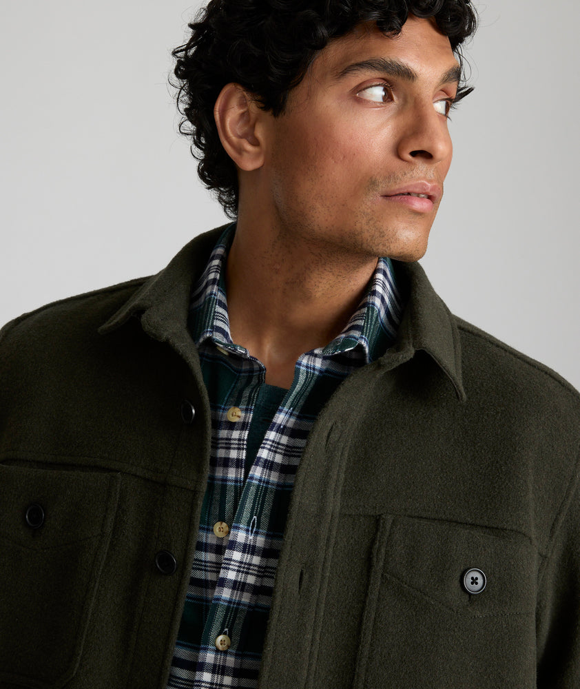 Wool-Blend CPO Jacket