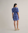 Short Sleeve Linen Blend Floral Print Lena Shirtdress 