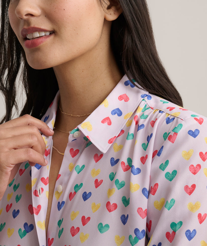 Printed Hearts Natalie Shirt