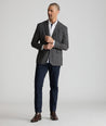 Model wearing an UNTUCKit Grey Wrinkle-Resistant Palazzo Sport Coat.