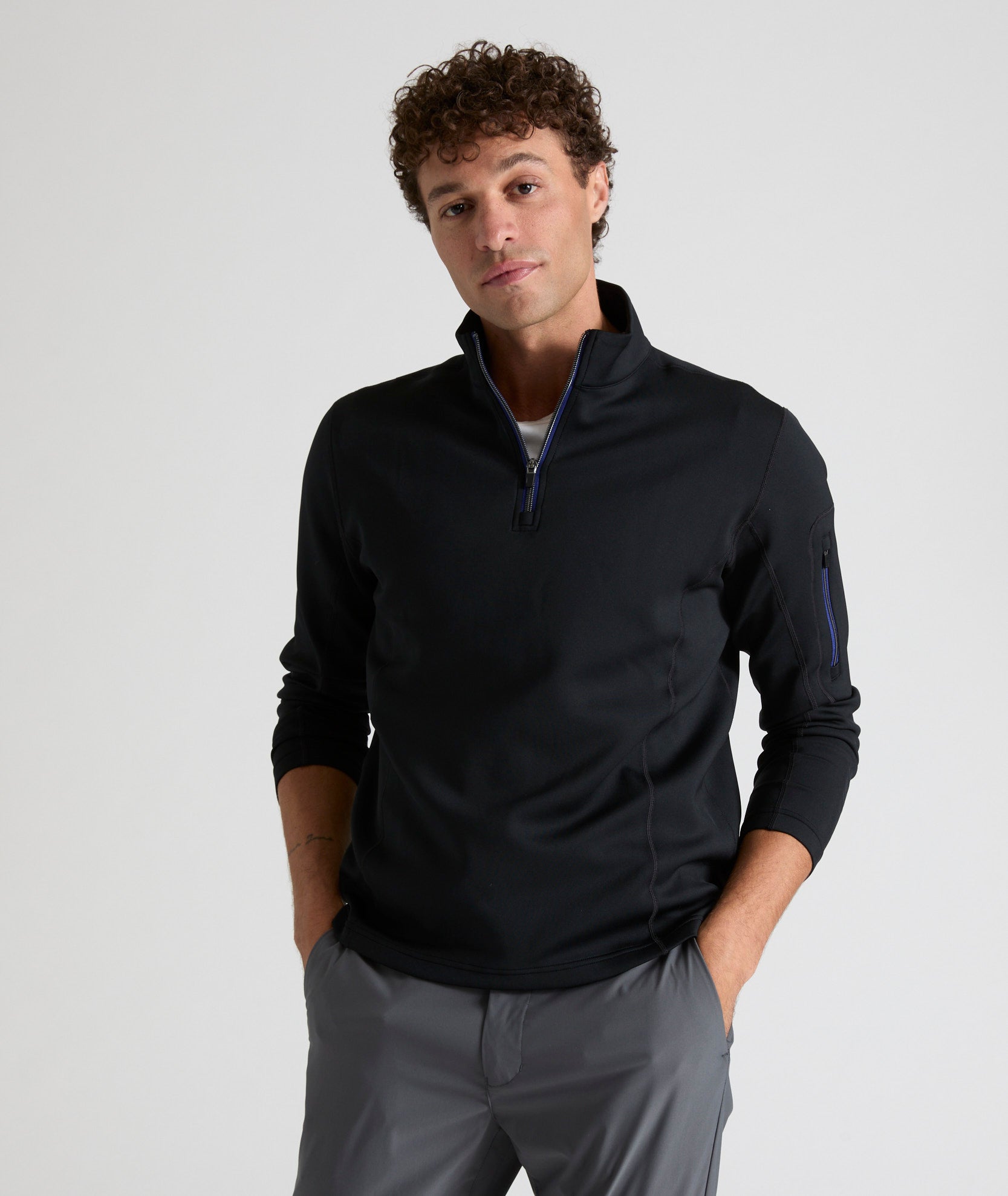 Performance Quarter Zip Black UNTUCKit