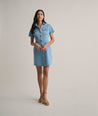 Denim Short-Sleeve Renee Shirtdress