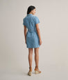 Model is wearing UNTUCKit Renee denim dress.