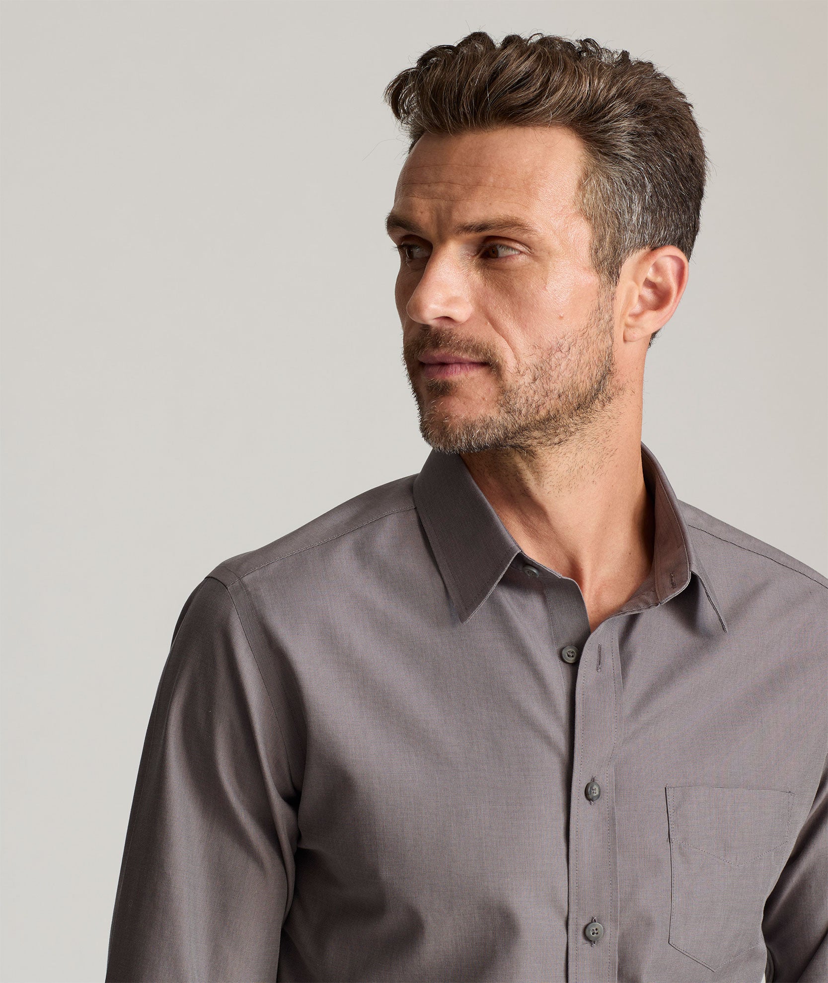 Wrinkle-Free Sangiovese Shirt X-Small / Slim Fit / Grey