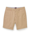 Model wearing UNTUCKit Tan 9" Chino Shorts.