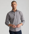 Model is wearing UNTUCKit Wrinkle-Free Teleda Shirt.