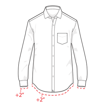 Button down shirt measurements best sale