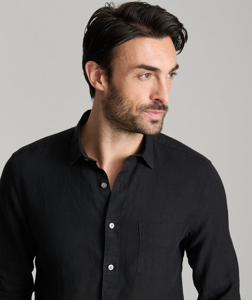 Wrinkle-Resistant Linen Vin Santo Shirt