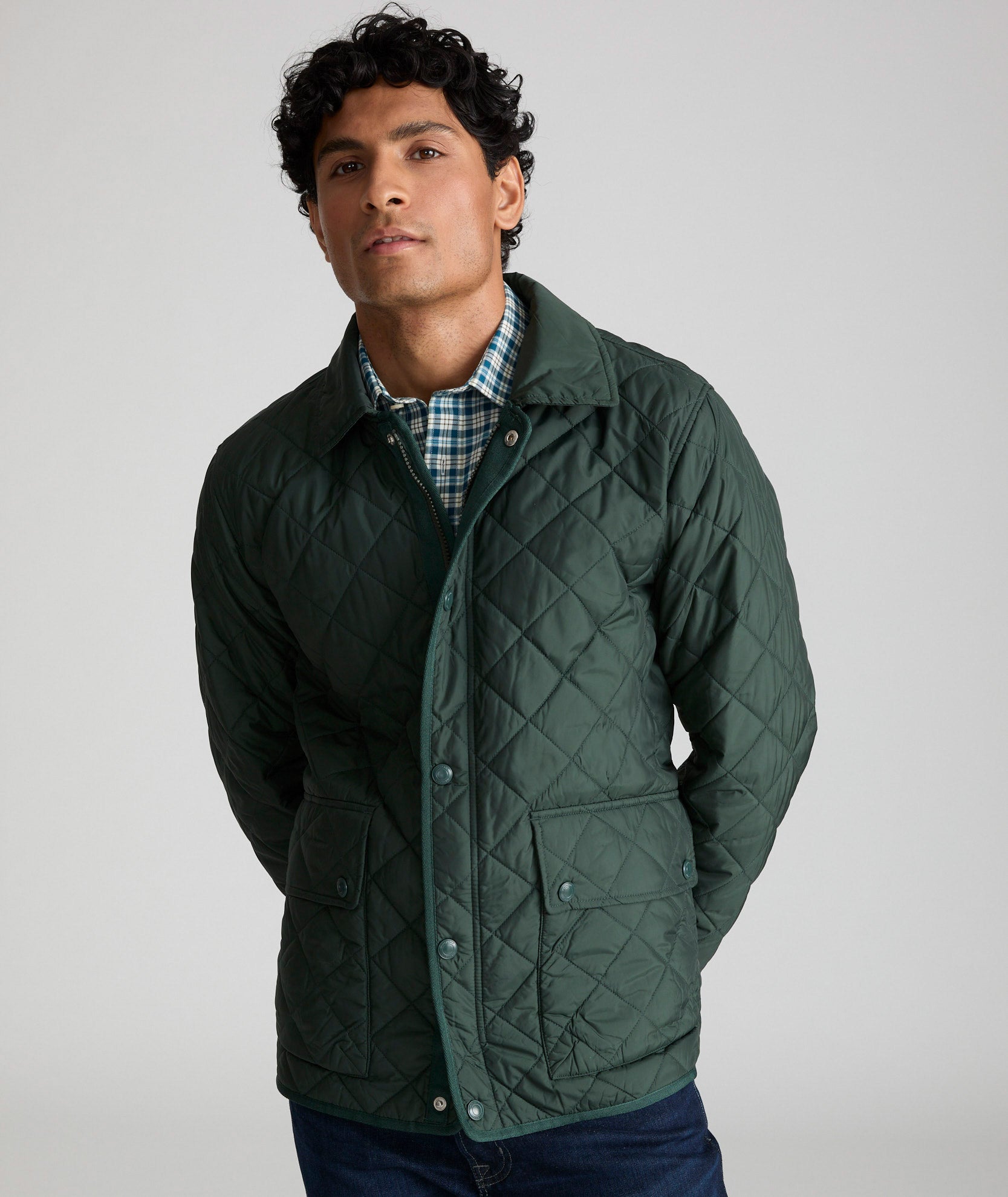 Quilted Field Jacket Green UNTUCKit