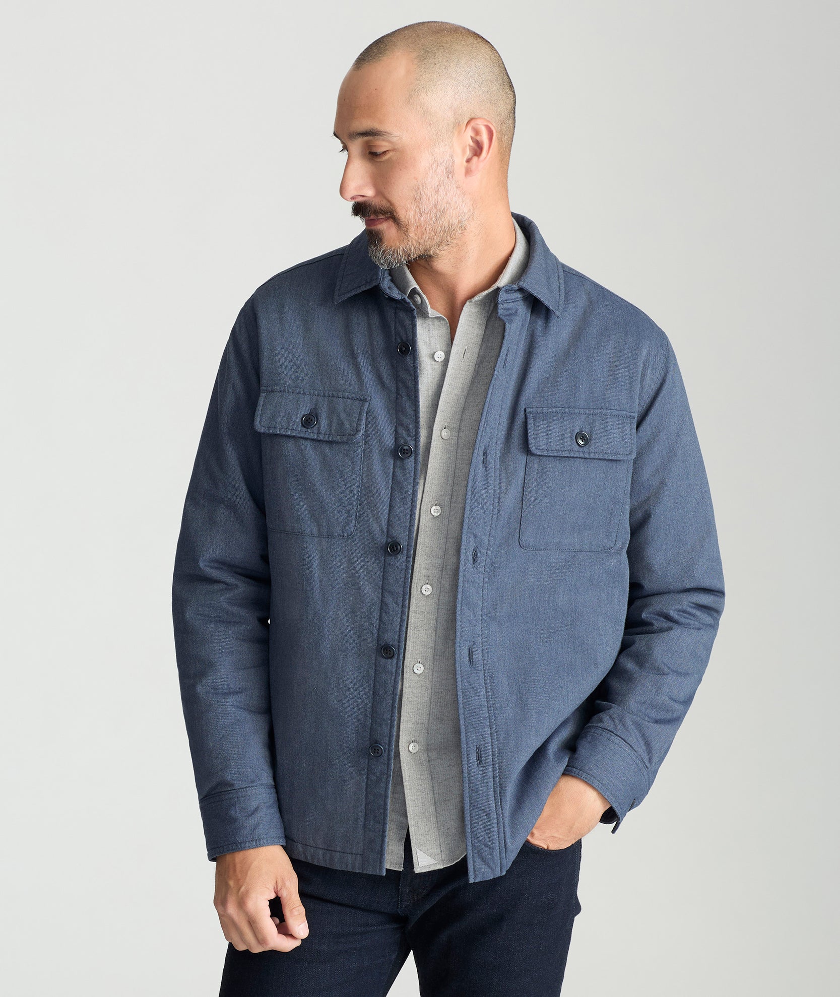 Shirt Jacket Navy UNTUCKit