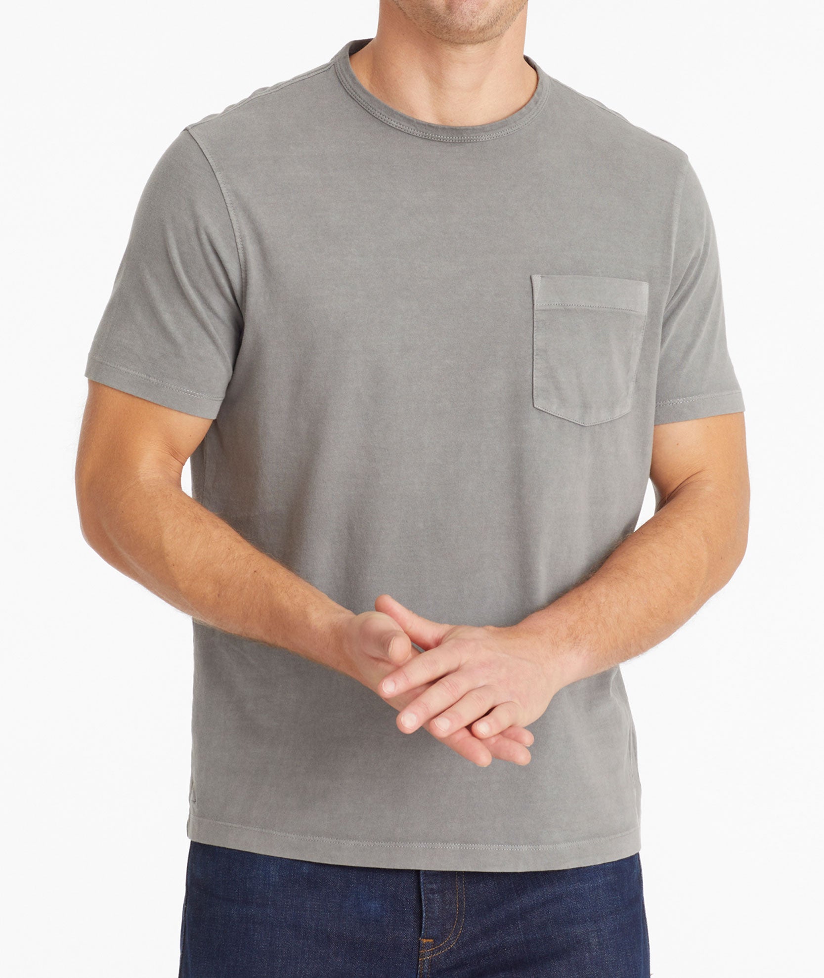 Mineral Dye Pocket Tee Washed Black | UNTUCKit