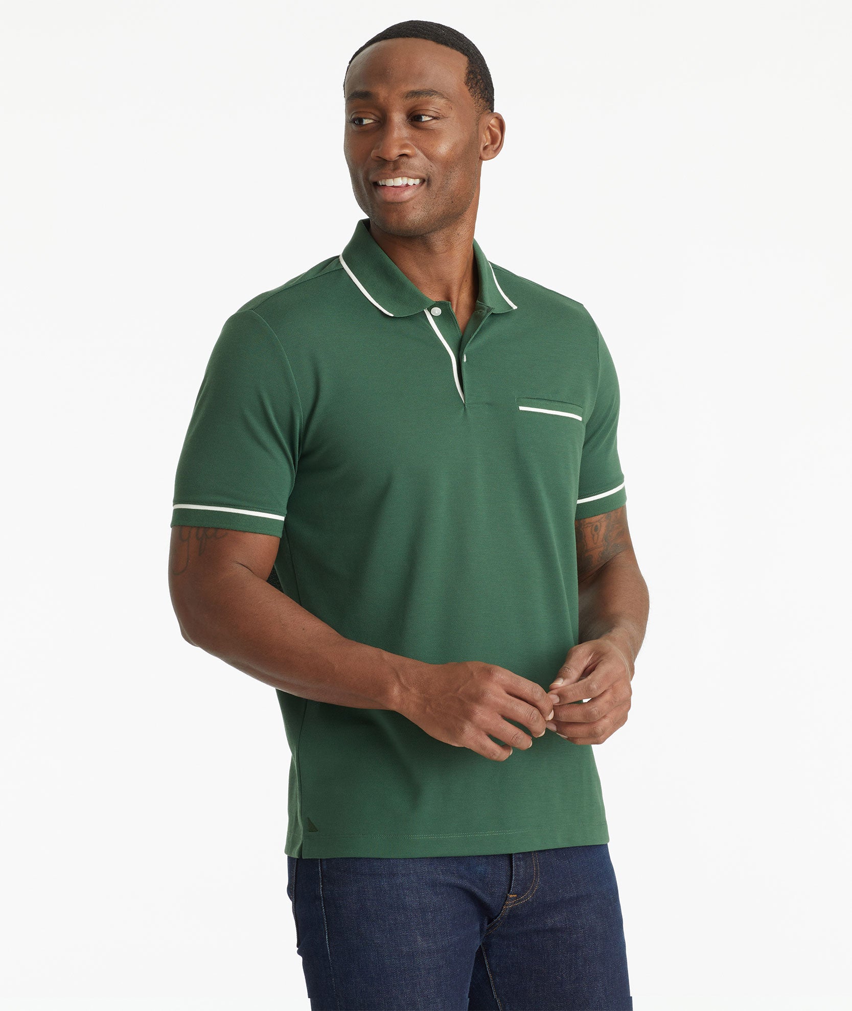 Polo shirt sale dark green