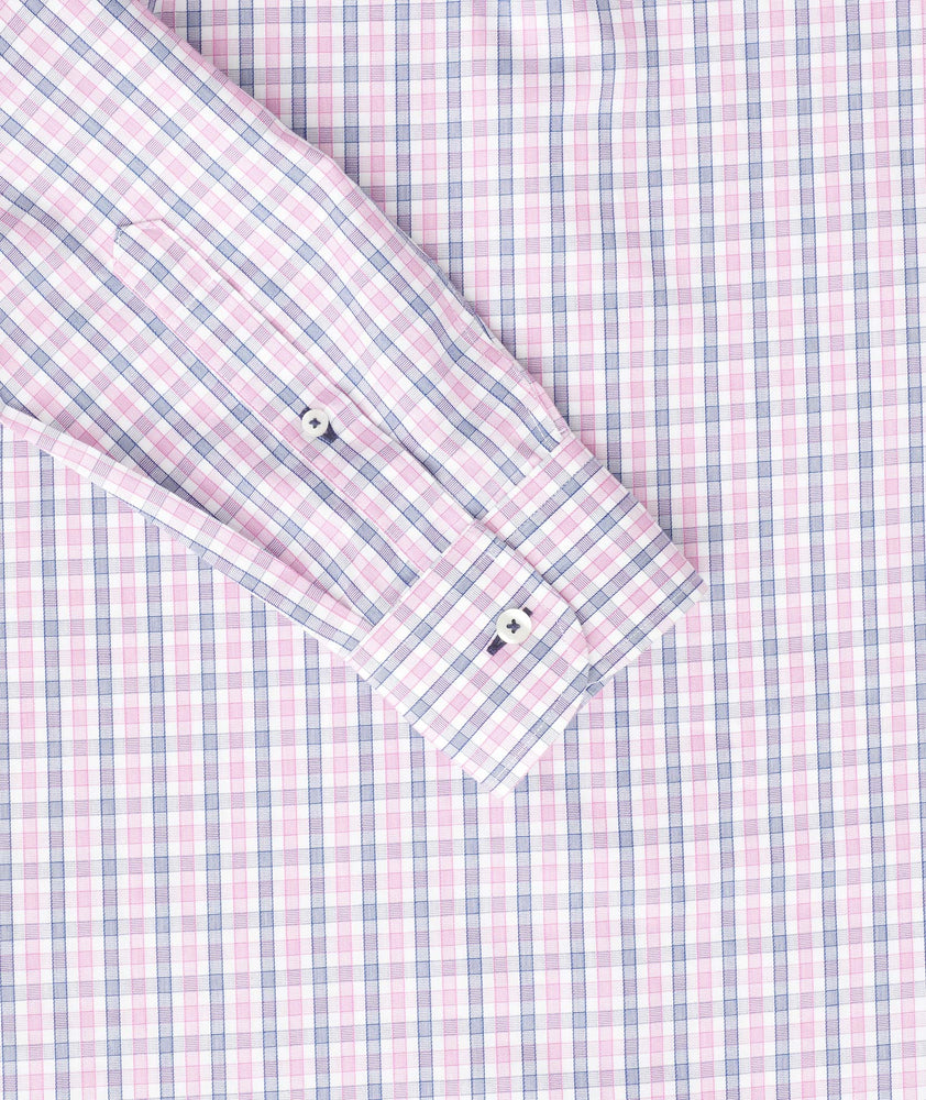 Wrinkle-Free Dolcetto Shirt Pink Blue & White Check | UNTUCKit