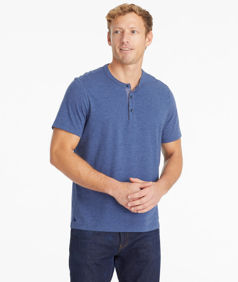 Ultrasoft Short-Sleeve Henley Twilight Blue | UNTUCKit