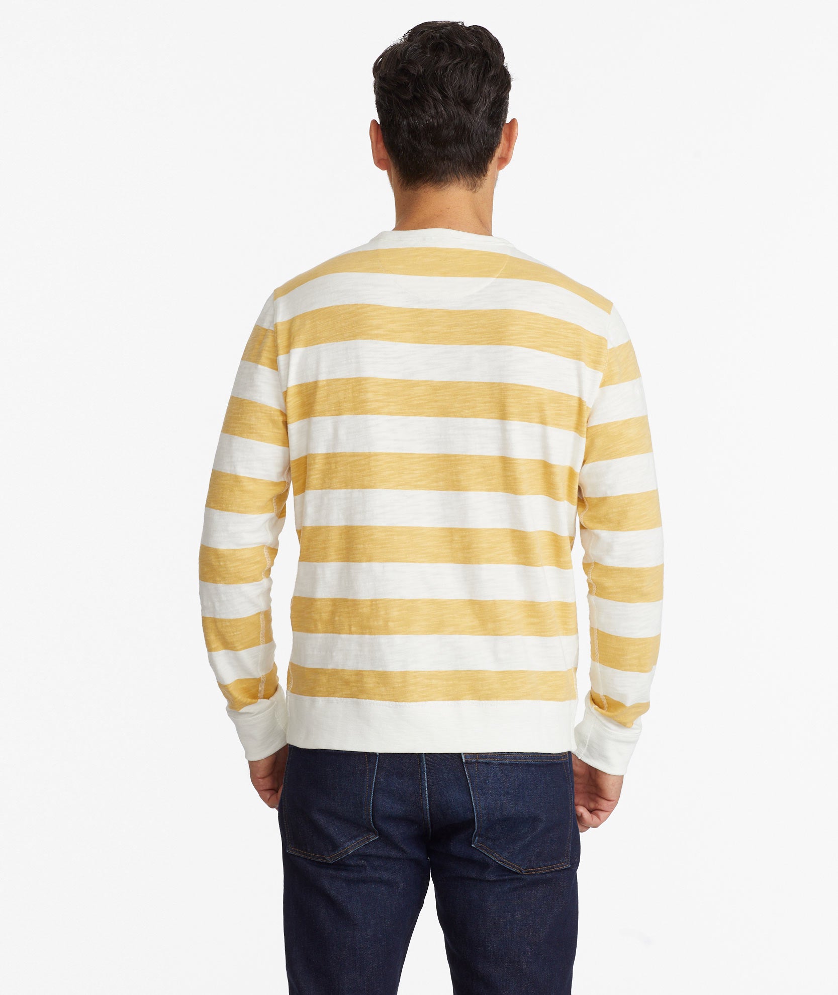 Yellow and white store sweatshirt