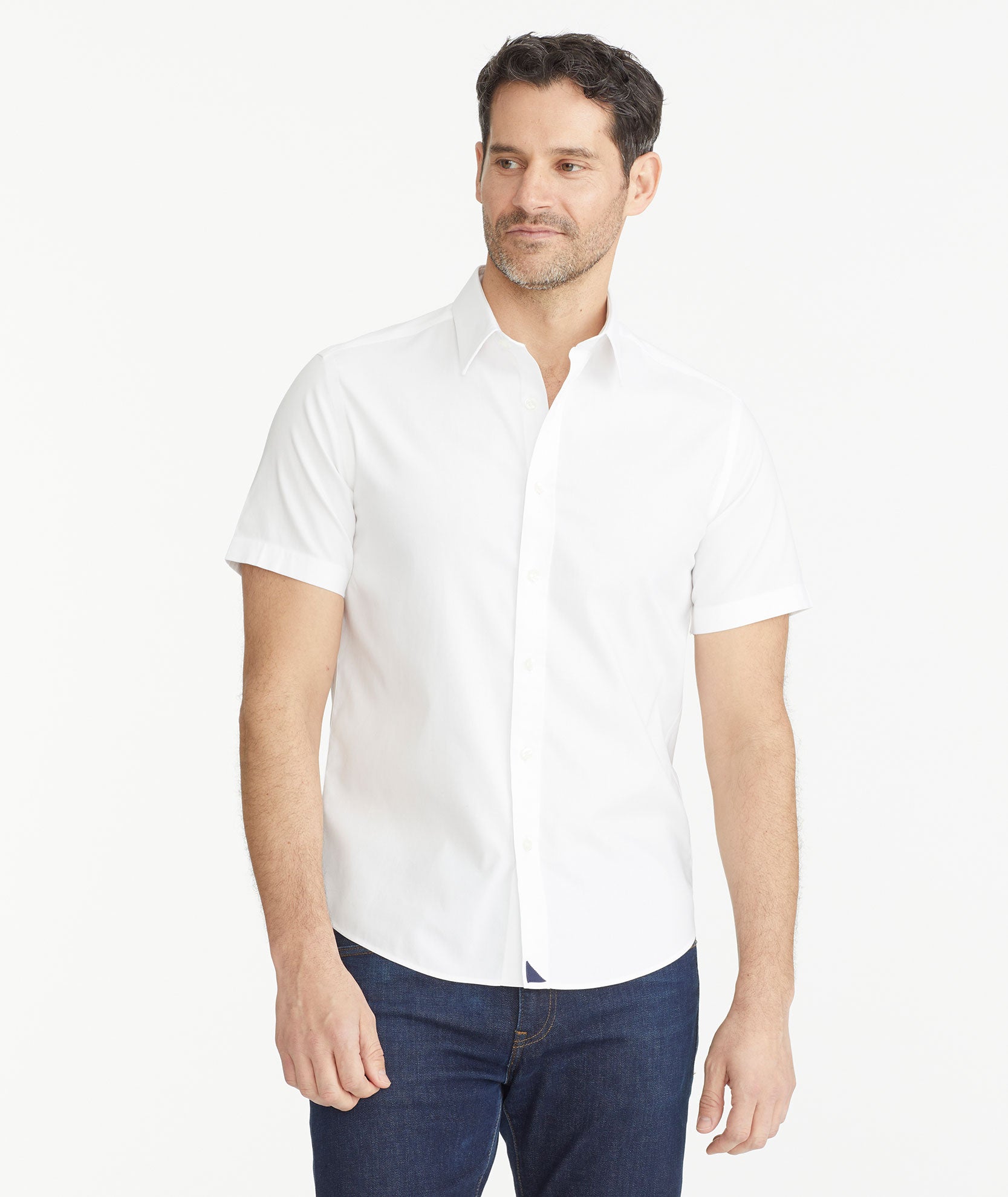 White Short Sleeve cheapest Shirt