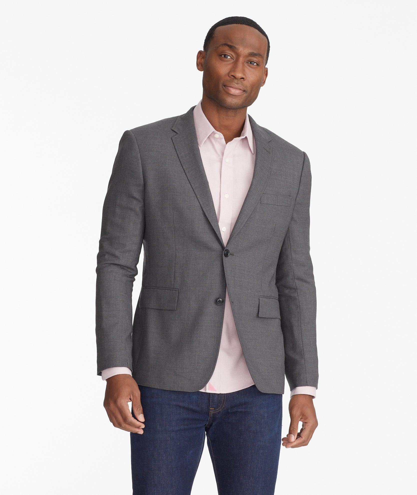 Wrinkle Resistant Palazzo Sport Coat Gray UNTUCKit