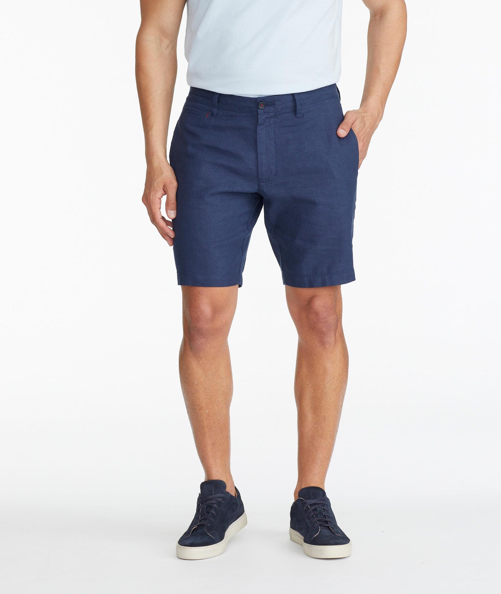 Lightweight Cotton-Linen Shorts Navy | UNTUCKit