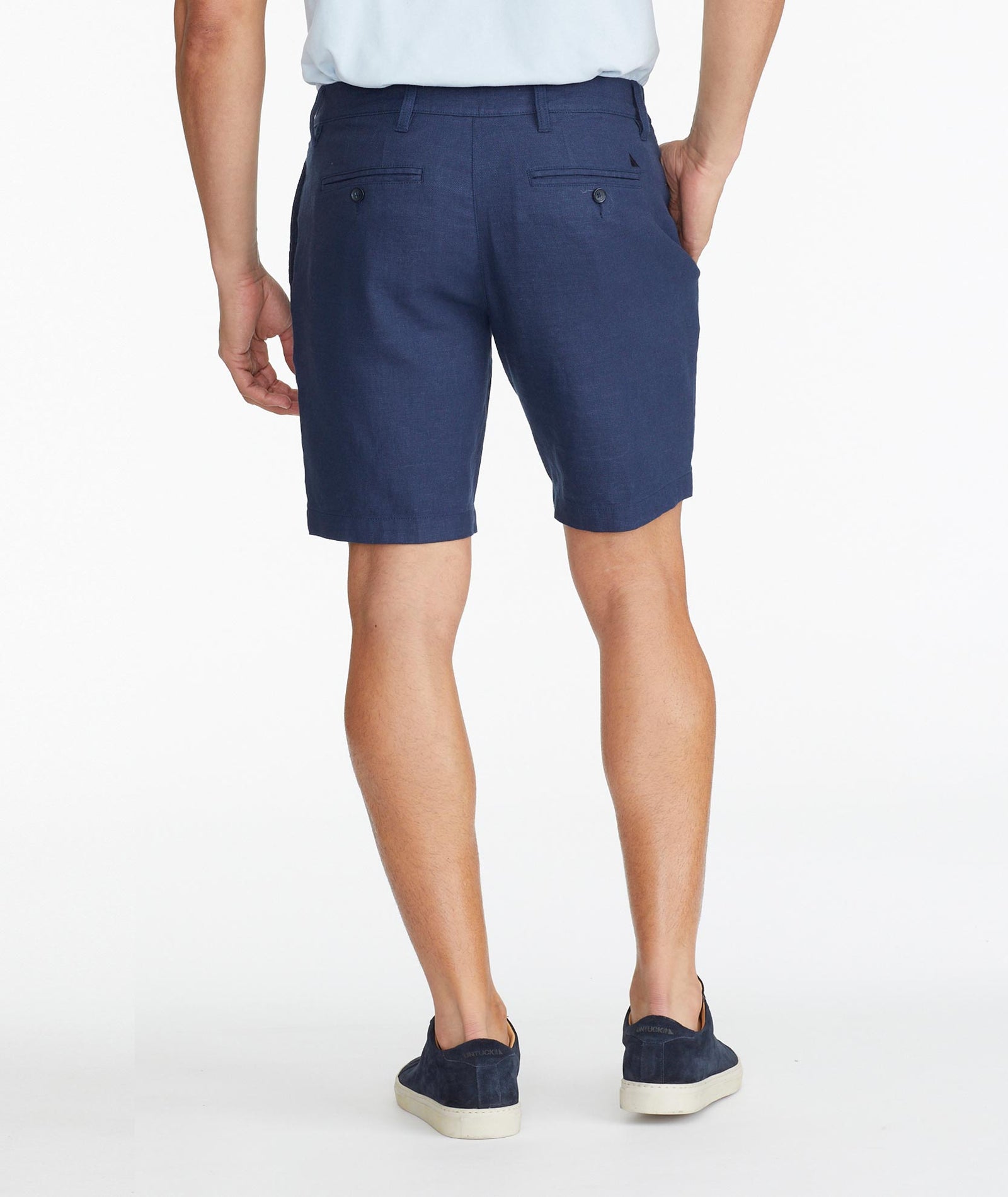 Lightweight Cotton-Linen Shorts Navy | UNTUCKit