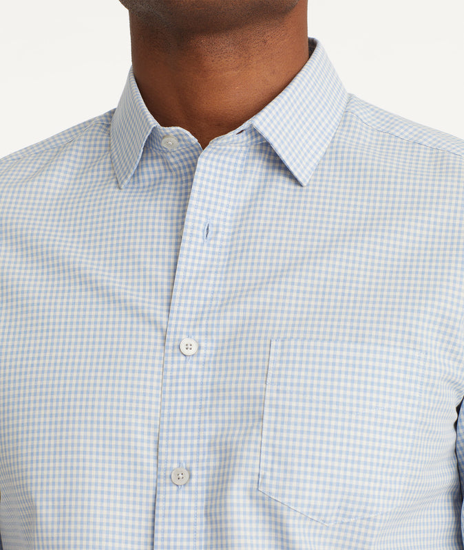 Wrinkle-Free Trieste Shirt Light Blue Gingham | UNTUCKit